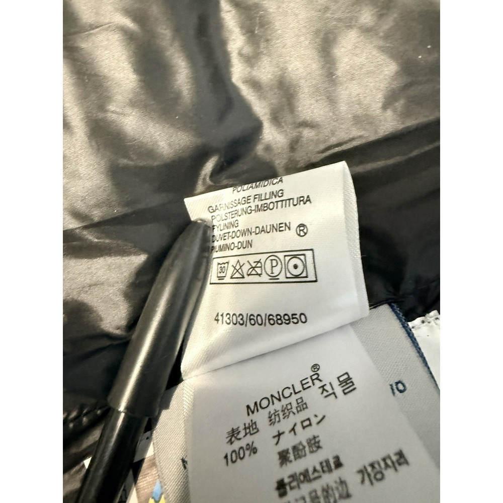 Moncler Quilted Down Lightweight Zip Puffer Vest Black Sleeveless MENS 0 Short - Picture 8 of 15